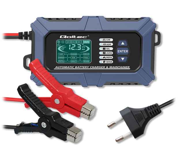 Qoltec Inteligentna ładowarka do akumulatora (AGM, LiFePO4, GE, 12V - 1483433 - zdjęcie 3